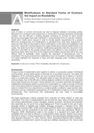 Use our teen driving contract, dating contract, or teen discipline. Pdf Modifications To Standard Forms Of Contract The Impact On Readability