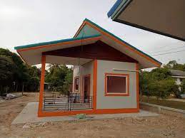 บ านเพ งหมาแหงน 1 ห องนอน 1 ห องน ำ และห องโถ ง พร อมเฉล ยงหน าบ าน สร งได ในงบเพ ยง 170 000 บาท ใช เสาหล ออ ฐมวลเบากระเบ องแกร บ านในฝ น บ านหล งเล ก ห องนอน