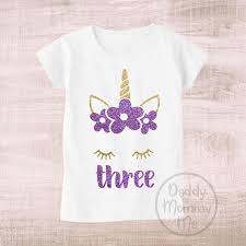 Unicorn Birthday Outfits For 10 Year Olds Three Unicorn Birthday Shirt Three Unicorn Birthday Three Etsy Unicorn Birthday Outfit Birthday Girl Shirt Third Birthday Shirt