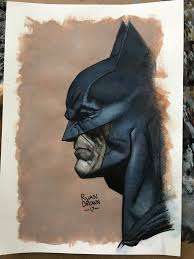 Batman Quick Acrylic Sketch By Ryanbrown Colour Batman Painting Batman Art Batman Art Drawing