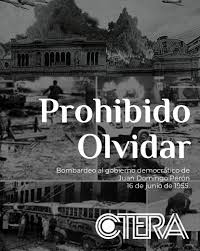 La intencion del bombardeo a plaza de mayo era atacar la casa de gobierno y matar a peron, pero los aviadores eran novatos en bombardear y no acertaron, solo sirvio para matar a 300 civiles. Z 5sctq92bmf4m