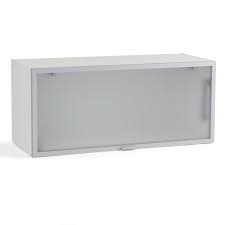 Meuble De Cuisine Haut Court Porte Relevante En Verre 80cm Alu Vita Les Cuisines Modulables Les Meuble Meuble Cuisine Mobilier De Salon Cuisine Modulable