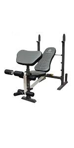 Marcy two piece olympic weight bench with leg developer and squat rack. Amazon Com Marcy Adjustable Olympic Weight Bench With Leg Developer And Squat Rack Md 879 Sports Outdoors