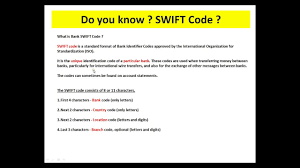 If you get a paper or digital bank statement each month, it may contain the bic code somewhere in the fine print. Bank Swift Code What Youtube