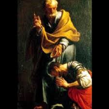 St Peter Blessing St Cornelius Patron Saint Of Ear Problems St Cornelius The Centurions Cornelius
