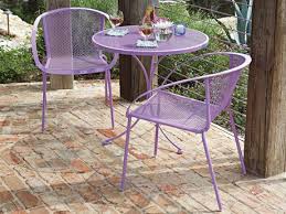 Perfect for any outdoor space. Woodard Zuma Wrought Iron Bistro Set Wrzumadinset