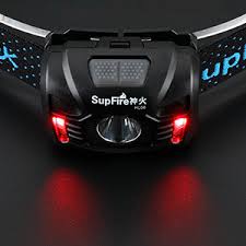 Amazon Com Supfire Rechargeable Headlamp Cree Led Head Lamp 500 Lumens White Light Red Light Motion Sensor Switch Elastic Headband Headlamp For Adults Kids Running Camping Sports Outdoors