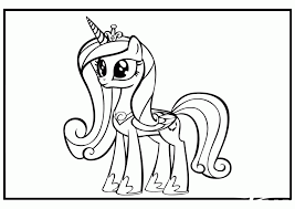 Pictures of this pony will be enjoyed by any girl. My Little Pony Coloring Pages Princess Cadence Wedding Coloring Home