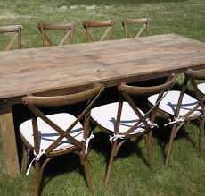 These chairs are constructed from acacia wood in a versatile natural finish. Bundle Cross Back Chairs And Farm Tables Discount Folding Farm Tables