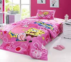 Pink Spongebob Twin Full Bedding Set Girls Duvet Cover Kids Cartoon 100 Cotton Quilt Cover Bed Sheet Pillowca Kids Duvet Cover Full Bedding Sets Pink Girl Room