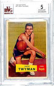 1957 Topps Basketball Card #71 Jack Twyman Cinn Royals BVG Grade 5 EX  Beckett
