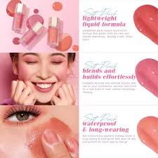 KIMUSE Soft Pink Gel-Cream Blush Trio, Liquid Blush for Cheeks, Weightless,  Long-Wearing, Smudge Proof, Natural-Looking, Dewy Finish, Skin Tint Blush