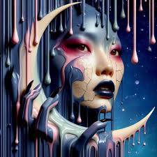 It seems I can't stop painting surreal moonscapes... 'Soul Descent'