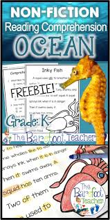 Ocean Themed Reading Comprehension Pack Plus A Free Download Reading Comprehension Reading Comprehension Passages Ocean Reading
