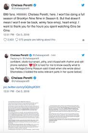Ten percent sex, 90 percent guilt. Chelsea Peretti Leaving Brooklyn Nine Nine In Season 6 As Gina Tvline