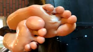 Big Tits Hot Teen Footjob POV - Cum on Soles