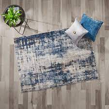 It was delivered fast and set securely on my front porch. Better Homes Gardens High Low Abstract Area Rug Navy 5 X 7 Walmart Com Walmart Com