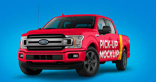 Pickup Truck Free Psd Mockup Mockup Free Psd Mockup Psd Free Mockup