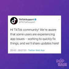 Pop Base On Twitter Tiktok Seemingly Shuts Down Rumors That The App Is Shutting Down By Calling The Glitches App Issues We Re Working To Quickly Fix Things Https T Co Eoxfgplnhf Twitter