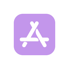 Social media neon app icon Appstore Icon Ios14 Purple App Icon Design Ios Icon Iphone App Design