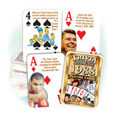 Only true fans will be able to answer all 50 halloween trivia questions correctly. Taniyaj Com Flickback Media 1988 Trivia Playing Cards Happy Birthday Leisure Sports Game Room Playing Cards