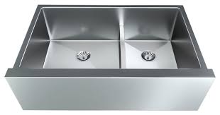 satin stainless steel apron front