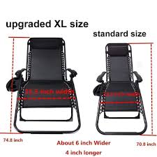 Padded Oversized Zero Gravity Chairs For Heavy People For Big Heavy People Patio Lounge Chairs Folding Beach Chair Outdoor Recliner