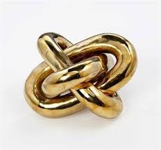 Brass Infinity Knot Mecox Gardens Brass Objects Sculpture Polished Brass