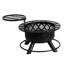 Bali Outdoors 32in Wood Burning Patio Round Fire Pit Backyard Grill Set New Fire Pit Bbq Fire Pit Backyard Round Fire Pit