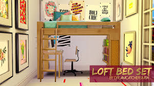 These 10 bunk beds will have you dreaming of your childhood by amy liebster the bunk room in a hamptons, new york, guesthouse by architects leroy street studio and designer thad hayes provides plenty of space for visiting family and friends. Loft Bed Set I Made A Little Set For You Space Saving Simmers It Includes The Bed Frame Desk Chair Amp Book Shelves Sims 4 Bedroom Sims 4 Loft Sims 4 Beds