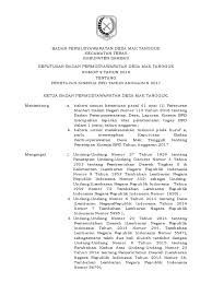 Tugas panitia pemilihan kepala desa adalah sebagai berikut: Contoh Sk Bpd