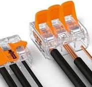 WAGO 221 Series Wiring Connectors with Case 25pc Compact Wago Wire  Connectors. Comes with (10) 221-412, (10) 221-413, (5) 221-415 Wago Wire  Connectors ...