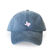 Vintage Washed Navy Blue Tiny Texas Cap Texas Cap Vintage Wash Embroidered Hats