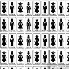 Tapete Symbole Von Mannern Und Frauen Im Retro Stil Pixers Wir Leben Um Zu Verandern
