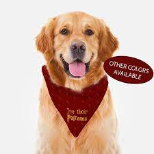 Harry Potter Patronus Pet Dog Bandana Gryffindor Hufflepuff Ravenclaw Slytherin Harry Potter Gift For Couple Pet Gift Dog Pe Pet Bandana Dog Bandana Boy Dog