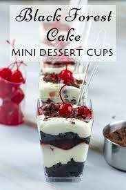 Dlux Mini Dessert Cups Black Forest Cake Recipe Desserts Mini Dessert Cups Dessert Cups