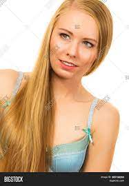 But don't go calling your salon just yet! Young Long Hair Blonde Image Photo Free Trial Bigstock