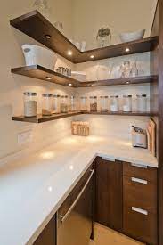 A corner shelf (or shelves, if you have the room) can be a great way to create extra space. 3 Space Saving Corner Units For Modular Kitchen Design