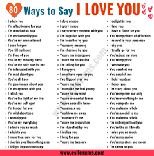 How To Say I Love You In 15 Different Languages 80 Romantic Ways To Say I Love You In English Esl Forums In 2020 Learn English Words Other Ways To Say English Words