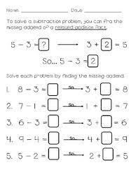 Two digit addition without regrouping: Subtraction Find The Missing Addend Missing Addend Subtraction Solving