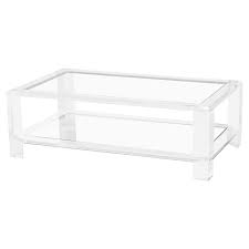 Interlude Surrey Modern Glass Acrylic Block Coffee Table In 2020 Coffee Table Modern Glass Coffee Table Living Room Turquoise