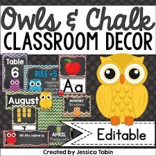 Bright and visually appealing, these teacher classroom decorations provide children with important academic information and encouraging motivational messages. Owl Themed Classroom Decor Owl Theme By Jessica Tobin Elementary Nest