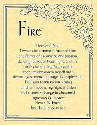 Element Of Fire Left Invocation Page Poster Guidandce Wicca Pagan 8 1 2 X 11 Art Wiccan Rede Witchcraft Spell Books Book Of Shadows