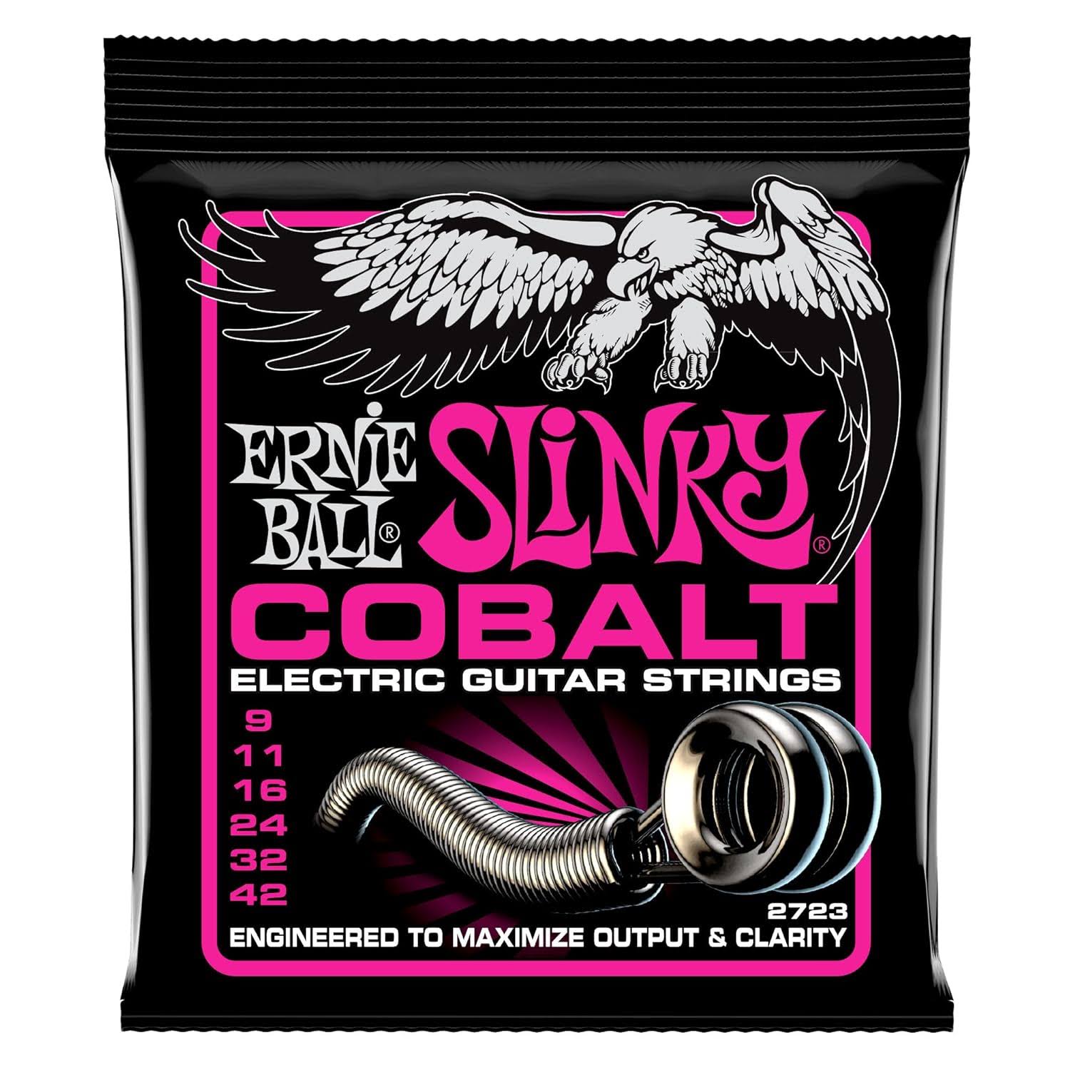 Ernie Ball P02723 Cobalt Super Slinky Electric Guitar Strings, .009 - .042 Gauge product image