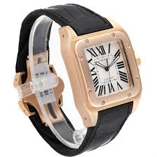 Cartier released a number of new variations, most notably the santos 100 in 2004 that commemorated the model's 100th anniversary. Cartier Santos 100 Xl Rose Gold Silver Dial Mens Watch W20095y1 Swisswatchexpo