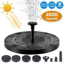 A solar fountain pump for a small pond usually comes with a pump and fountainhead. Fish Tank 3 5w Floating Solar Panel Water Pump Fountain Kit With Rechargeable Battery For Pond Solar Fountain Pump Garden Pool Aquarium Outdoor Decor Patio Lawn Garden Urbytus Com