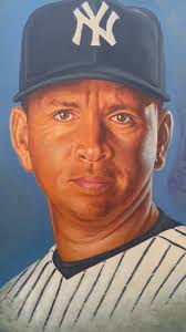 One third of an #Arod #oilpainting that I completed a couple weeks ago. I  will post better images