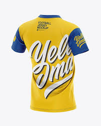 Men S V Neck Football Jersey Mockup Back Half Side View In Apparel Mockups On Yellow Images Object Mockups Design Mockup Free Free Psd Design Clothing Mockup