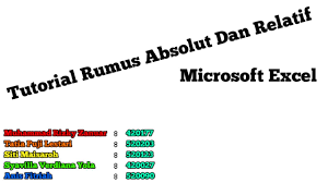 Maybe you would like to learn more about one of these? Tutorial Rumus Absolut Dan Relatif Microsoft Excel Tugas Kelompok Youtube