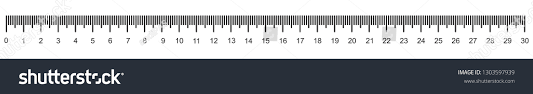 30 Numbers Scale Vector Cm Chart Stock Vector Royalty Free